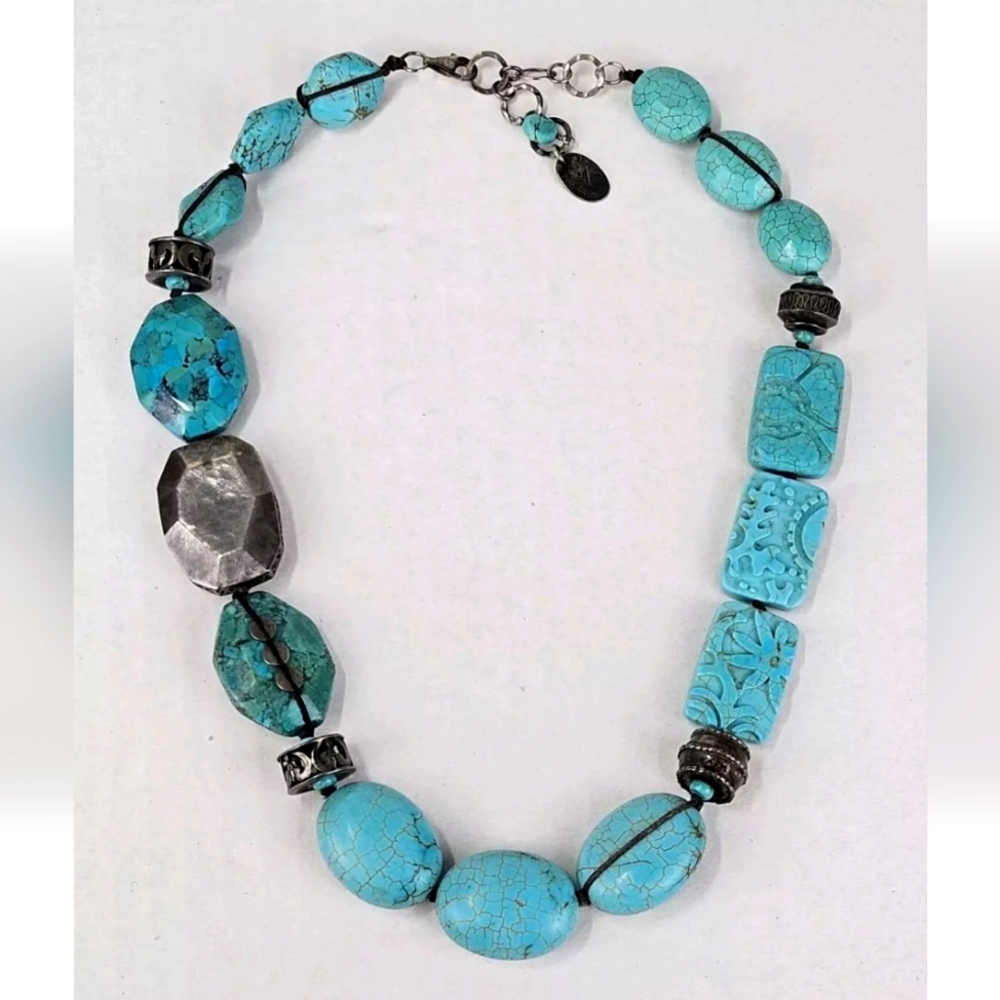 Silpada Designs Turquoise, Magnasite, And Howlite Necklace